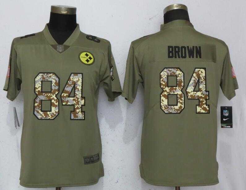 Women Nike Steelers 84 Antonio Brown Olive Camo Salute To Service Limited Jersey,We sell and wholesale Women Nike Steelers 84 Antonio Brown Olive Camo Salute To Service Limited Jersey on line form chian!